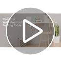 Wall Mounted Folding Table - 39.4 x 19.7 Inches, White - Space-Saving Desk