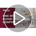 Upholstered Dining Chairs Set of 2 - Modern Boucle Lounge Chairs, Ink Black