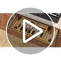 Lifewit Adjustable Silverware Drawer Organizer Tray | Bamboo Utensil Storage