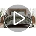 EverGrace Cotton Sateen Duvet Cover Set Queen Olive Green No Comforter - 90"x92"