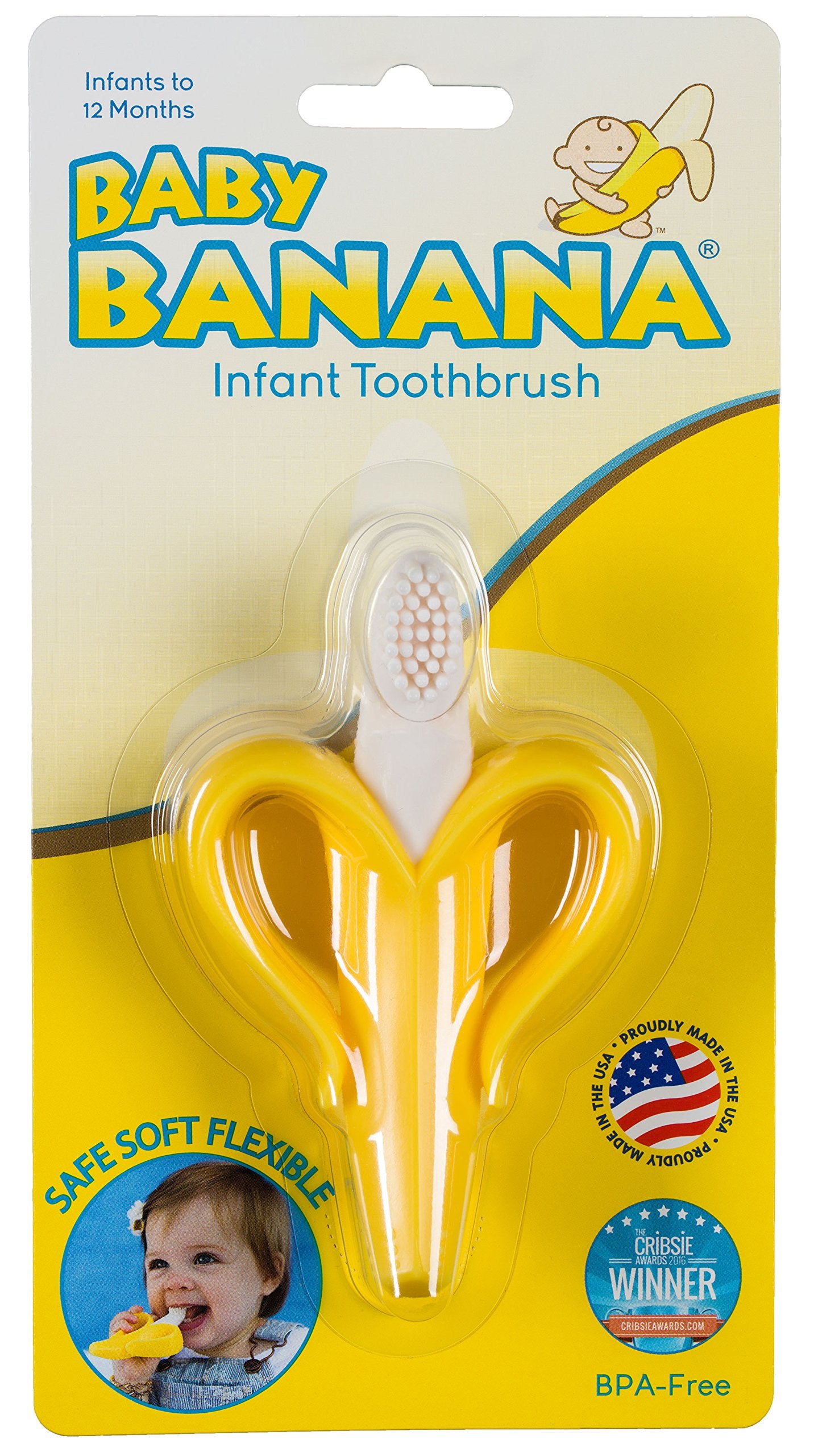 New - Baby Banana infant toothbrush - Yellow
