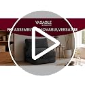 VASAGLE Lead Gray Folding Sofa Bed with Pillow - Convertible Sleeper Chair