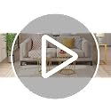 Set of 2 Modern Gold Round Coffee Tables - Living Room Side Tables