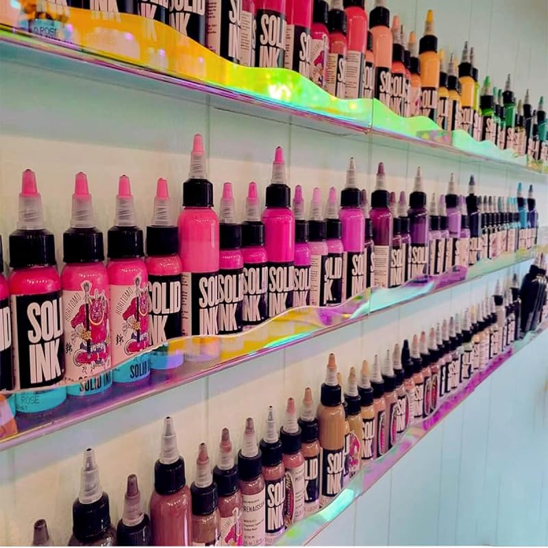 15" Iridescent Nail Polish Rack - Wall Mounted 6-Pack Acrylic Organizer (Variation: A- Iridescent)
