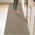 BEQHAUSE Light Beige Kitchen Runner Rug 24" x 84" Non-Slip Backing