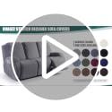 Recliner Couch Cover 3 Seater Brown - Soft Stretch Sofa Slipcover with Pockets