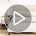 Twin Size Upholstered Platform Bed Frame with Velvet Headboard, Adjustable Height, Black