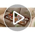 Blushtier 32 x 18 Inch Large Wooden Serving Tray with Square Corners, Rustic Acacia