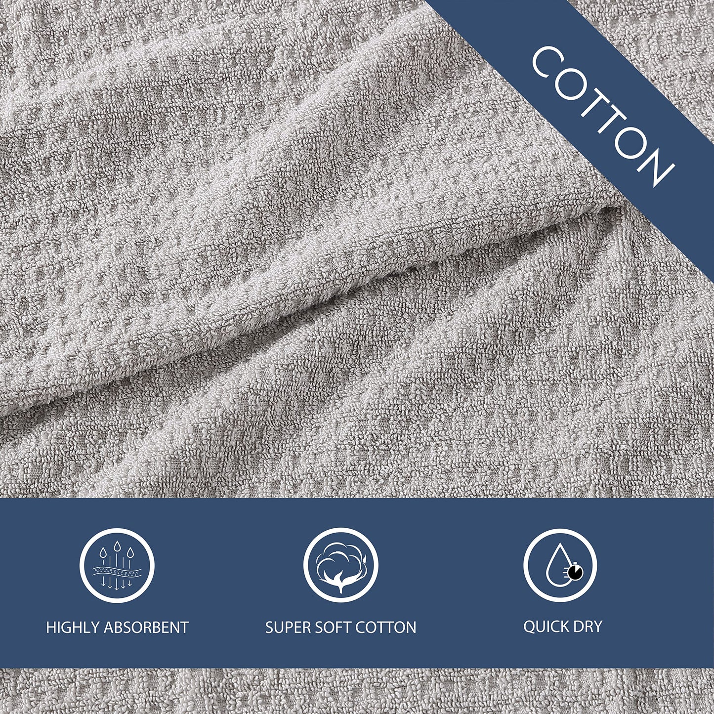 Tommy Bahama - Washcloths, Soft & Absorbent Cotton Towels, Low Linting & Fade Resistant, Oeko-Tex Certified (Northern Pacific Grey, 12 Piece)