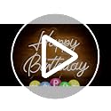 Happy Birthday Neon Sign - 22x16.9 Inch LED Dimmable Warm White Party Decor