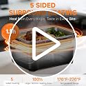 AMZCHEF Portable Cordless Electric Lunch Box, Black, 27000mAh Food Warmer