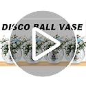 Silver Disco Vase Set - 6 Glass Planters with Reflective Mirror Ball Design 5x6in