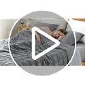 Navy Blue King Size Cooling Comforter Seersucker Blanket - Lightweight Summer Bedding