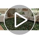Dark Green 8x10 Floral Botanical Area Rug for Living Room - Boho Carpet