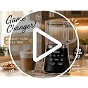 YESERLI 4-in-1 Electric Milk Frother & Steamer with Detachable Glass Jug