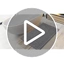 60 x 36 Inch Grey Chenille Bath Rug - Soft, Absorbent, Quick Drying Bathroom Mat with Rubber Backing
