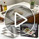 Stainless Steel Cutting Board Set with Lip - 3 Sizes for Kitchen Food Prep