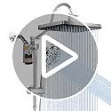 Black 12-Inch Rain Shower Head with Handheld & Filters - Luxury Spa Experience