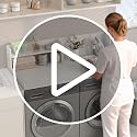 FUNHUKSON White 2-Tier Laundry Countertop Shelf for Washer & Dryer 54"