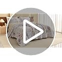 Sanracie Floral B Queen Size Cotton Quilt Set 90x98 - Summer Lightweight Bedding