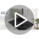 DEXI Heavy Duty Rubber Door Mat Black Cone Nubs 36x48 Outdoor Entrance