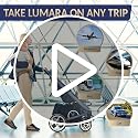 LUMARA Premium Blue Toddler Inflatable Airplane Bed - Travel Child Mattress with Safety Straps