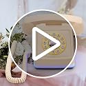 Old Model Blue Retro Audio Guest Book Phone with 32GB Recording - Wedding & Party Keepsake
