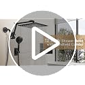 Black Rain Shower Head with Handheld Spray & 16-Inch Extension Arm