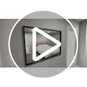 CIRCUMI 30x42 Inch Brushed Black Chunky Rectangular Bathroom Mirror with Frame