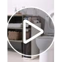 5-Tier Slim Bathroom Storage Cabinet with Drawers - Narrow Waterproof Rolling Organizer, No Assembly, 38.2"H
