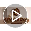 24-Inch Collapsible Pre-Lit Fall Wreath with Apples Berries & Lights