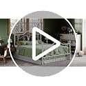 White Twin Metal Platform Bed Frame with Butterfly Pattern Design - Allewie