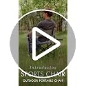 Picnic Time Sports Chair with Side Table & Armrest Caddy - Hunter Green