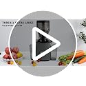 Threeall Deep Grey Cold Press Juicer with 5.8" Wide Feed Chute, Slow Masticating