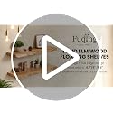 Fuqing Floating Wall Shelves - Natural Elm Flat Edge, 24 Inch, 2-Pack