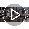 GTPLAYER Light Gray Fabric Gaming Chair with Pocket Spring Cushion, Ergonomic Office & Gaming Chair with Lumbar Support, Height Adjustable, Footrest & Linkage Armrests