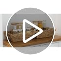 Natural Water Hyacinth Trapezoid Wicker Storage Baskets - 14 Inch, Medium, 6 Pack