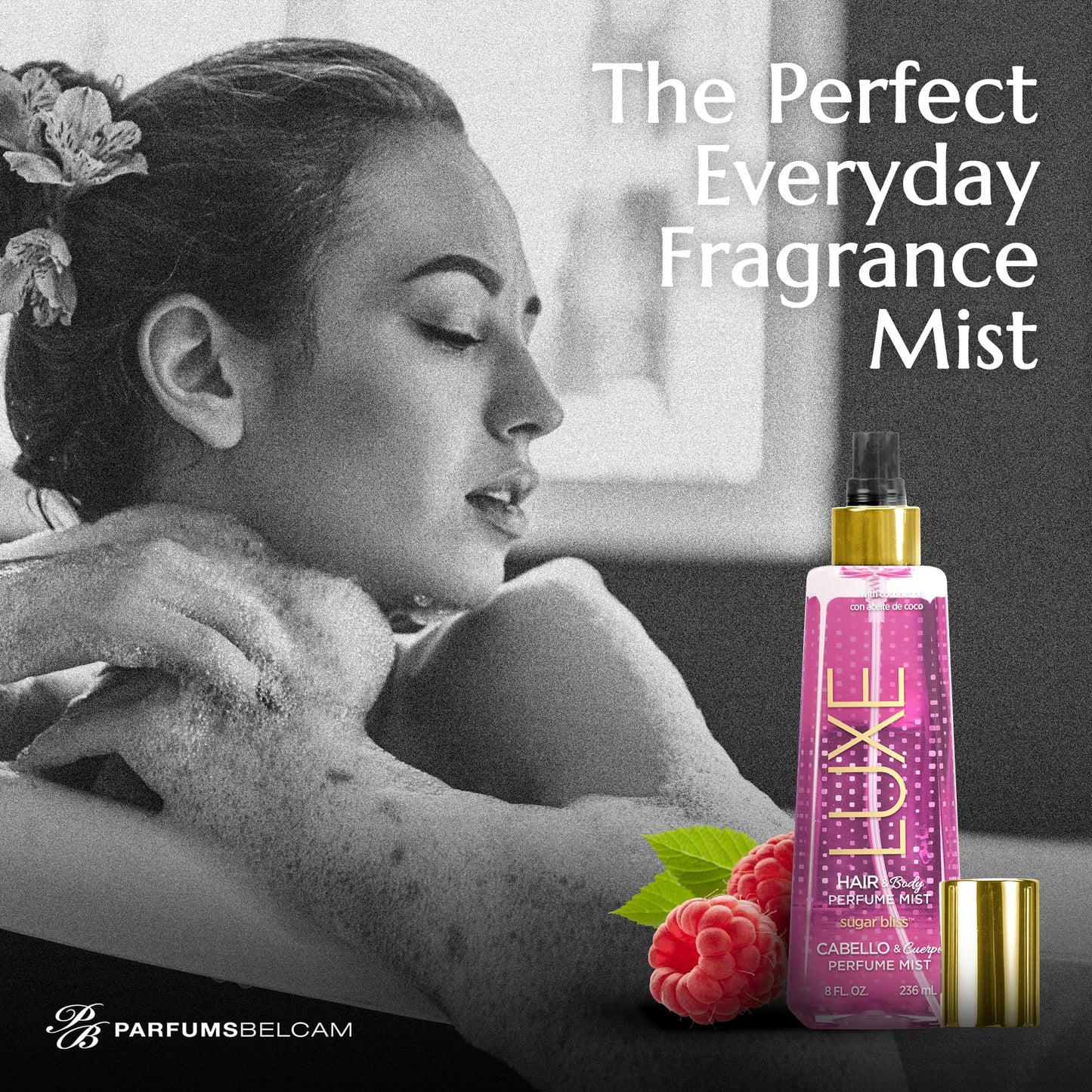Luxe Perfumery Hair & Body Perfume Mist Sugar Bliss, 8.0 fluid ounce (F98430-15-SG)