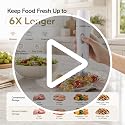 Handheld Vacuum Sealer for Food with 30 Reusable Bags - Cordless & Portable