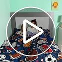 Wink Deer Full Size Ball Glow in the Dark Comforter Set for Boys, 7 Pieces, Sports Ball Pattern