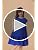 Girls Short Sleeve Solid Color Tiered Swing Dress - Blue, 8 Years