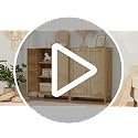 Iwell Black Bathroom Cabinet with 2 Doors & 3 Shelves - Multi-Purpose Storage