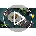 OGORI Hammered Silver Gold Flatware Set 24 Pieces for 6 - Elegant Stainless Steel Dinnerware
