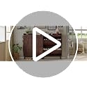 Walnut Shoe Storage Cabinet with 2 Flip Drawers and Deodorizer - Narrow Rustic Entryway Organizer