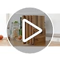 Edge Grain 4-Piece Wooden Cutting Board Set with Stand - Food Prep & Display