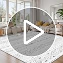 Cotiled Boho 8x10 Area Rug - Washable Moroccan Style with Neutral Light Brown/Cream