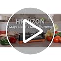 Electric Knife Sharpener 3-Stage Diamond Abrasives - Black Orange