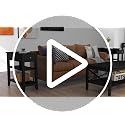 White ChooChoo Side Table with Drawer and Shelf for Living Room - Narrow Design