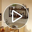 Homeiju 31.5W x 7.91D x 16.85H Wall Mounted Wine Rack with Glass Holder, Vintage Wood & Metal Design