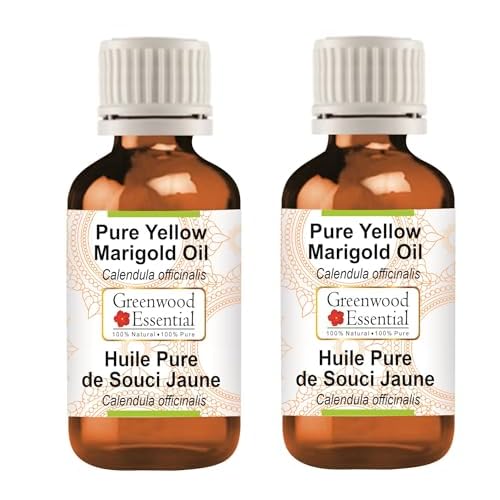 Greenwood Essential Pure Yellow Marigold oil (Calendula officinalis) Natural Therapeutic Grade (pack of Two) 100ml X 2 (6.76 oz)